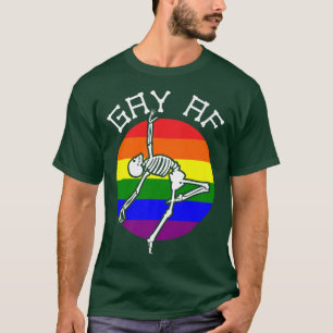 LGBT Rainbow  Gay AF Skeleton  Nonbinary Love  T-Shirt