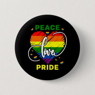 Lgbt Rainbow Gay Peace Love Pride 6 Cm Round Badge