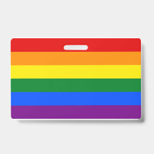 LGBT Rainbow Gay Pride Flag Name ID Badge