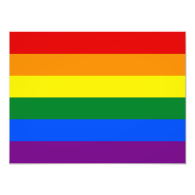 LGBT Rainbow Gay Pride Flag Photo Print (Front)
