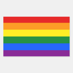 LGBT Rainbow Gay Pride Flag Rectangular Sticker