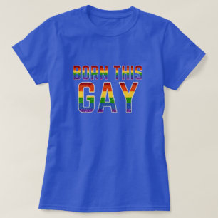 LGBT Rainbow Glitter Born This Gay T-Shirt