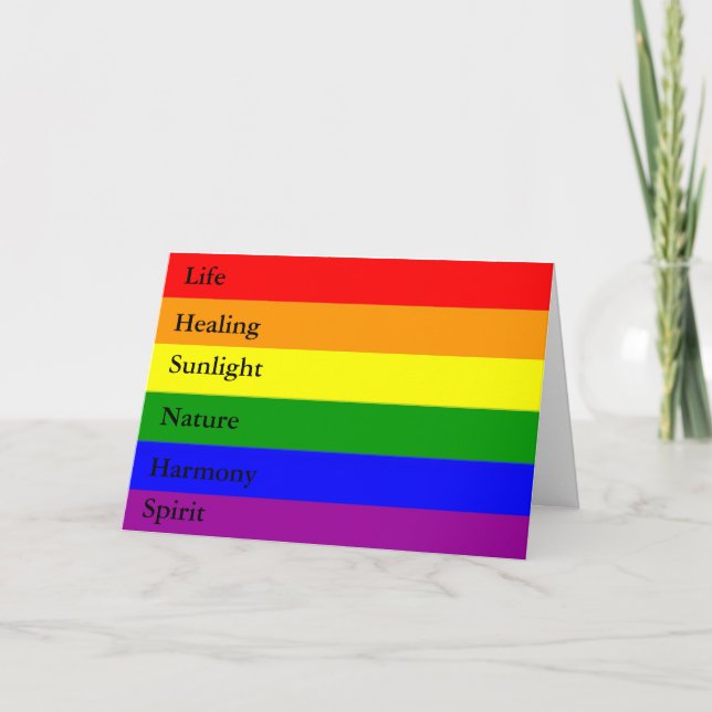 LGBT Rainbow Greeting Card (Front)