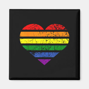 Lgbt Rainbow Heart Love Couple Pride Month Valenti Magnet