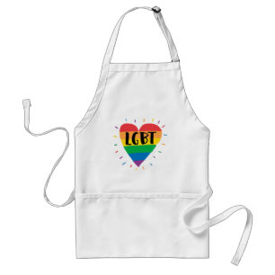 LGBT Rainbow Heart Standard Apron
