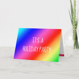 LGBT Rainbow Holiday Party Invitation