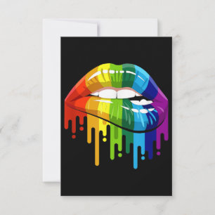 LGBT Rainbow Lip Gay Pride Card
