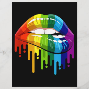 LGBT Rainbow Lip Gay Pride Custom Letterhead