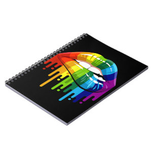 LGBT Rainbow Lip Gay Pride Notebook