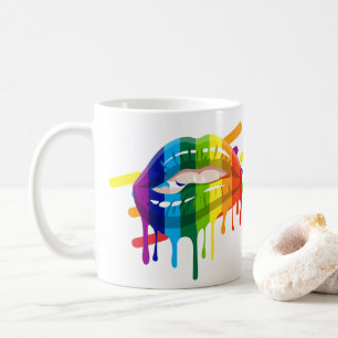 LGBT Rainbow Lips Coffee Mug