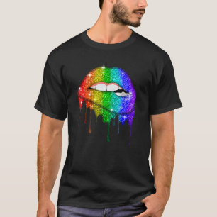 Lgbt Rainbow  Lips Pride  Gay Homosexual Lesbian T T-Shirt
