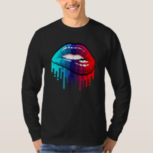 Lgbt Rainbow Lips Pride Gay Lesbian T-Shirt