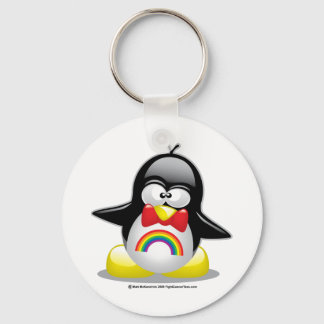 LGBT Rainbow Penguin Key Ring