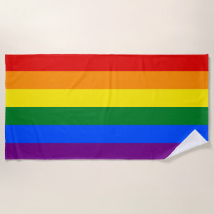 LGBT Rainbow Pride flag Beach Towel