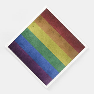 LGBT Rainbow Pride Flag Retro Style Napkin