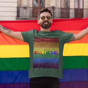LGBT Rainbow Pride Flag Retro Style T-Shirt