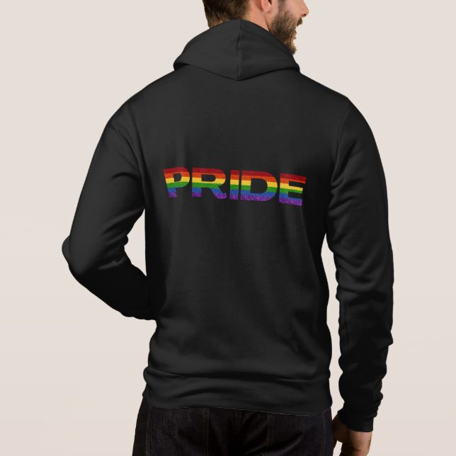 LGBT Rainbow Pride Glitter Hoodie (Back)