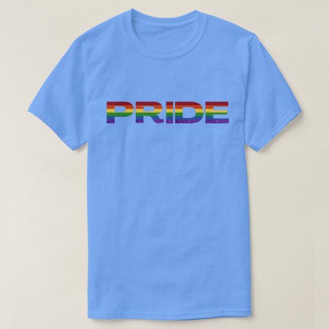 LGBT Rainbow Pride Glitter T-Shirt (Design Front)