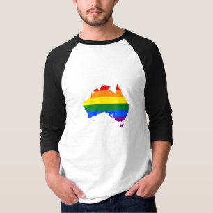 LGBT rainbow pride map of Australia T-Shirt