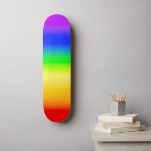 LGBT Rainbow Pride Ombre Gradient Stripes Skateboard