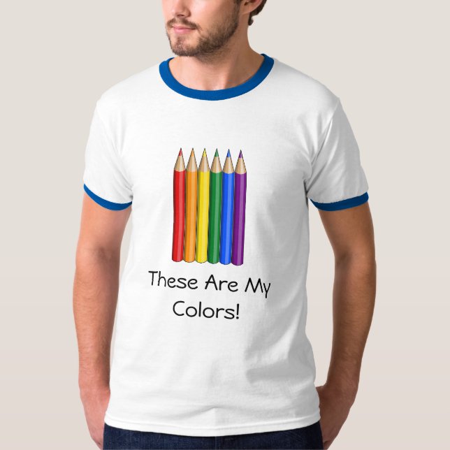 LGBT rainbow pride pencils T-Shirt (Front)