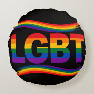 LGBT Rainbow Pride Round Cushion