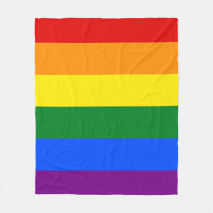 LGBT Rainbow Stripe Fleece Blanket