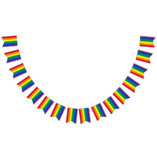 Lgbt rainbow stripes original gay pride bunting