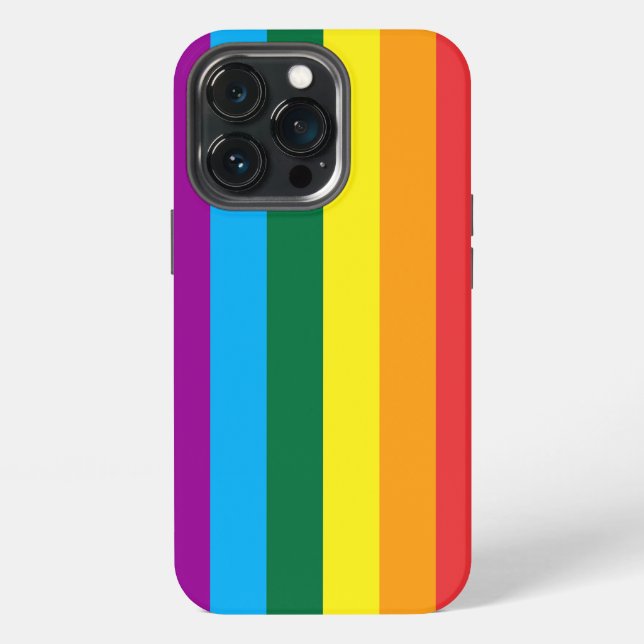 Lgbt Rainbow Strips iPhone Case (Back)