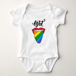 LGBT Rainbow Tongue Baby Bodysuit