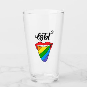 LGBT Rainbow Tongue Glass