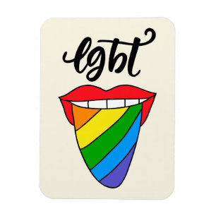 LGBT Rainbow Tongue Magnet