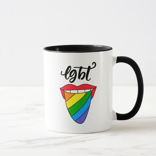 LGBT Rainbow Tongue Mug (Right)