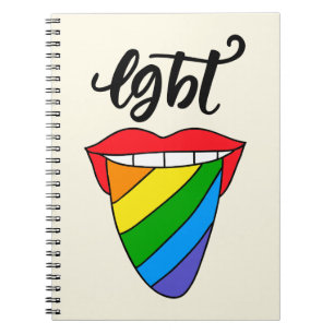 LGBT Rainbow Tongue Notebook
