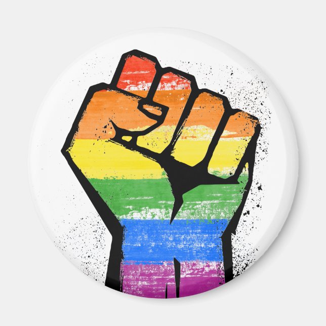 LGBT Resistance Fist Magnet (Front)