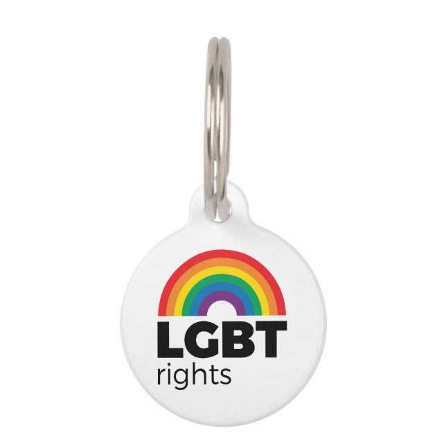 LGBT Rights Rainbow Pet Tag (Front)