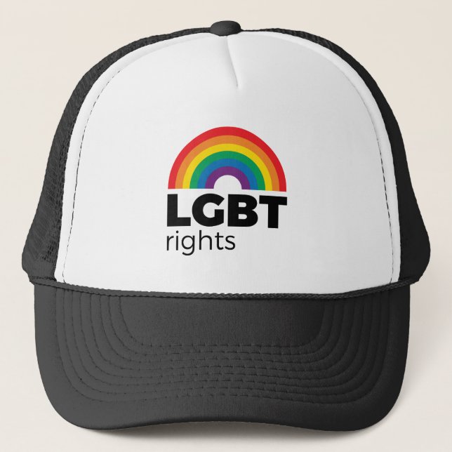 LGBT Rights Rainbow Trucker Hat (Front)