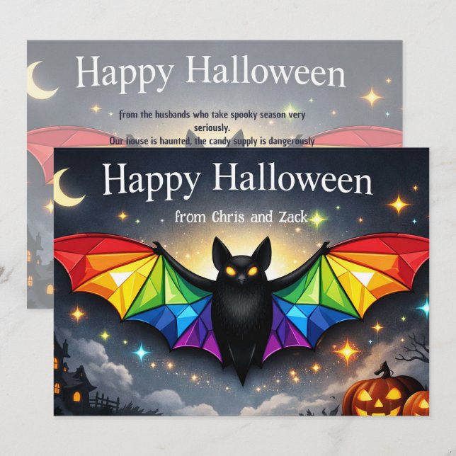 🎃🌈LGBT Spooky & Fabulous   Invitation (Front/Back)