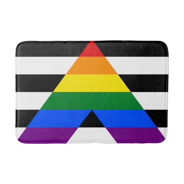 LGBT straight ally flag Bathroom Mat (Front)