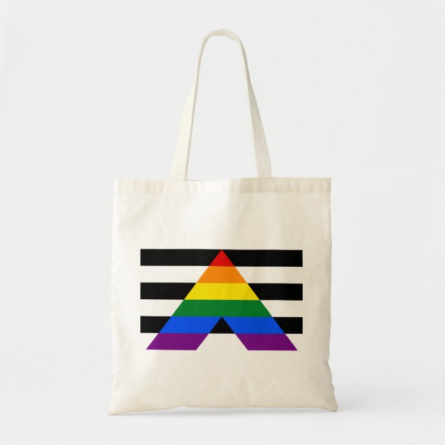 LGBT straight ally flag Budget Tote Bag (Front)