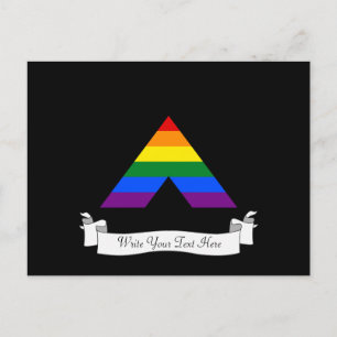 LGBT straight ally pyramid symbol Postcard