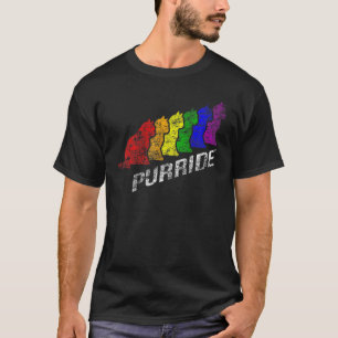Lgbt Support Purride Rainbow Cat Lgbtq Pride Kitte T-Shirt