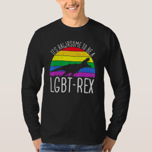 Lgbt - T-Rex Gay Pride Lesbian Dinosaur Sunset 1 T-Shirt