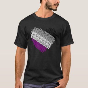 Lgbt The Flag For The Asexual Community Heart Prid T-Shirt