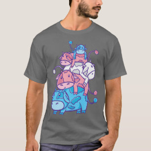 LGBT Trans Pride Cow Pile Transgender  T-Shirt