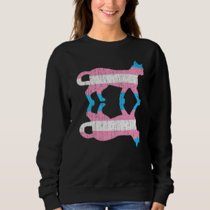 Lgbt Trans Pride Transsexual Flag Animal Cat Trans Sweatshirt