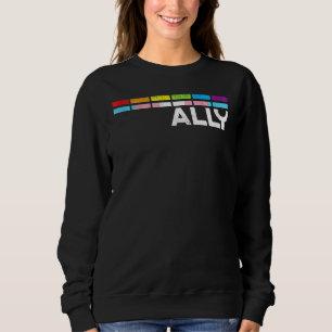 Lgbt Transgender Ally Transsexual Trans Pride Flag Sweatshirt