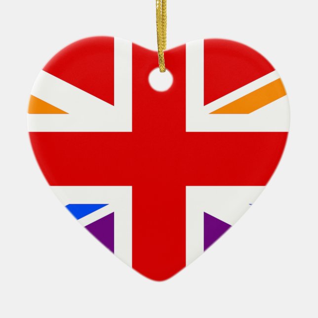 LGBT UK CERAMIC TREE DECORATION (Front)