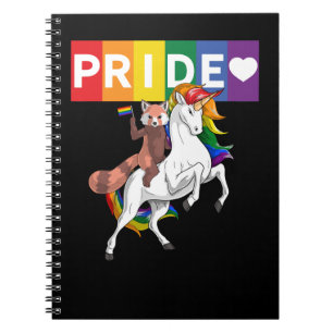 LGBT Unicorn Gay fox Riding Unicorn rainbow pride Notebook