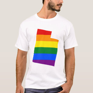 LGBT Utah, US state flag map T-Shirt
